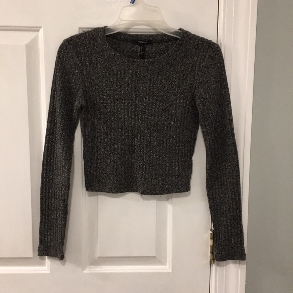 F21 SWEATER CROP TOP